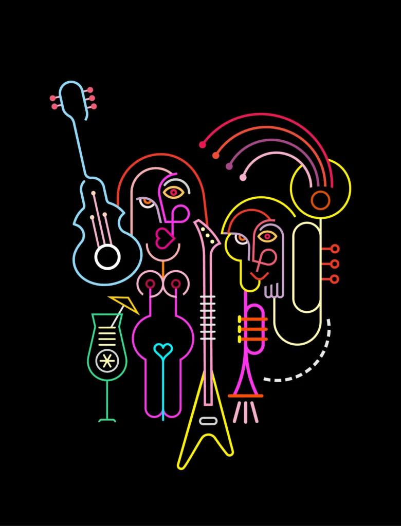 abstract neon design