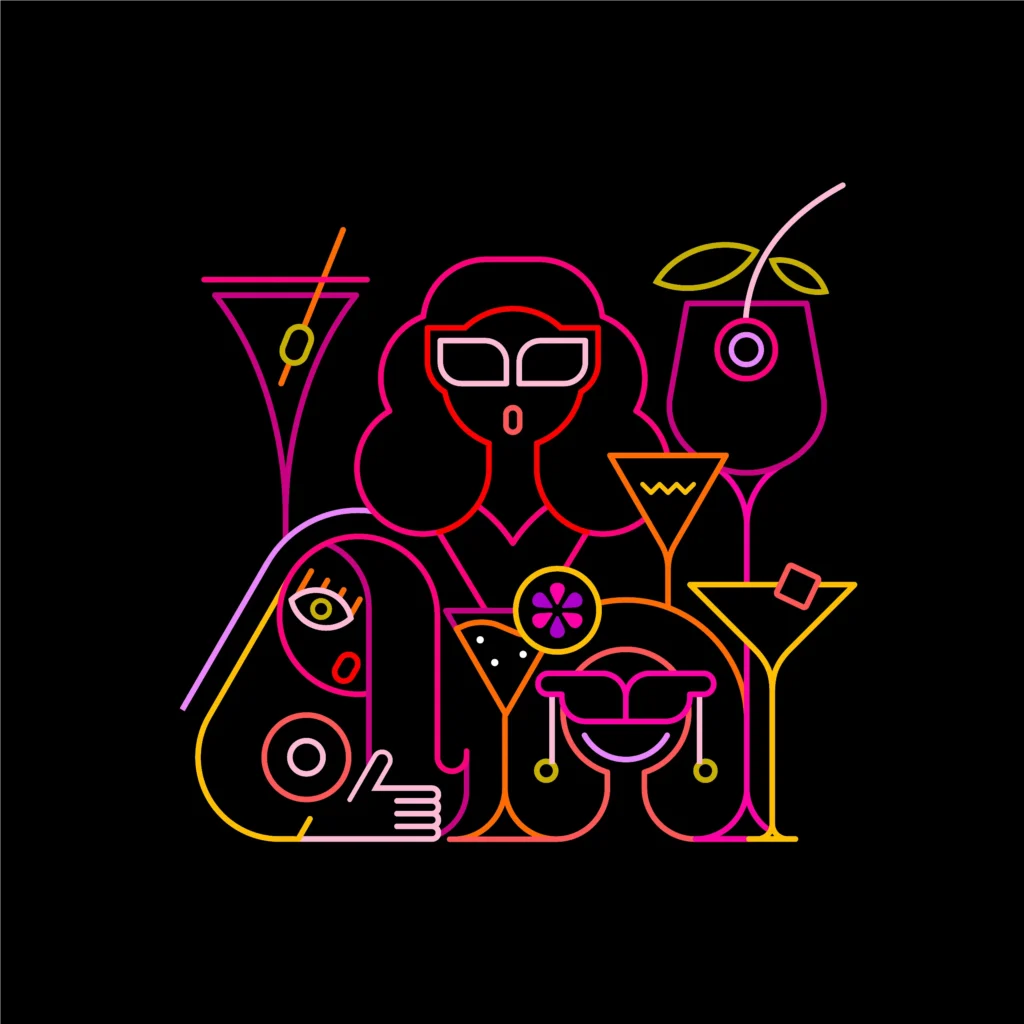 cocktail party neon sign