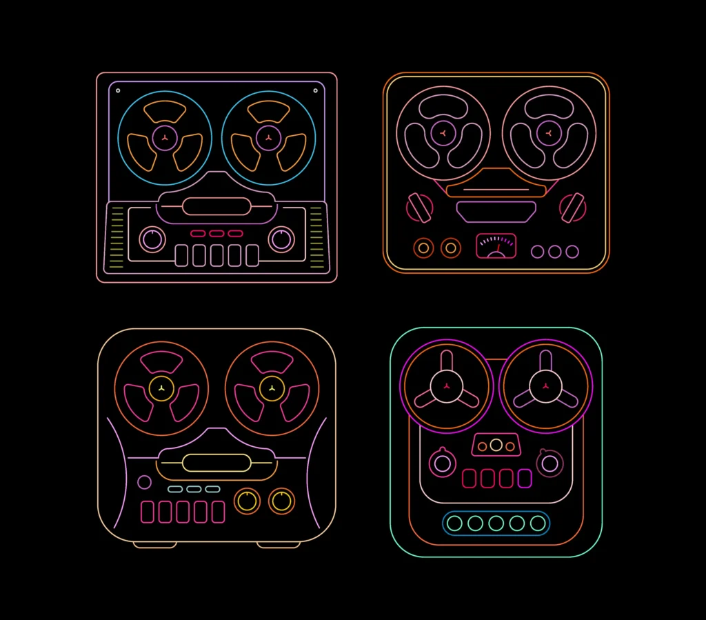 retro tape recorders