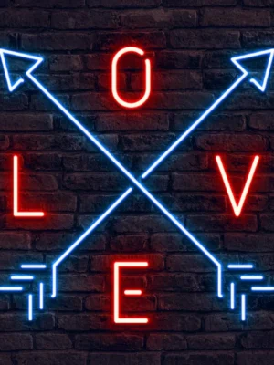 Cupid Arrows Neon Sign | Valentine's Day Sign | Gift for lovers | Gift For Her - Him | Love And Friendship Neon Sign | Romantic Neon Sign
